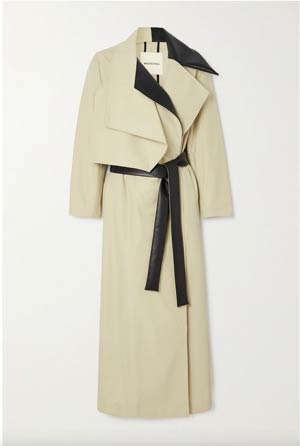 Autumn must-haves double colour statement trench coat