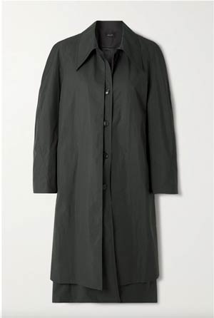 Deep green double layered trench coat