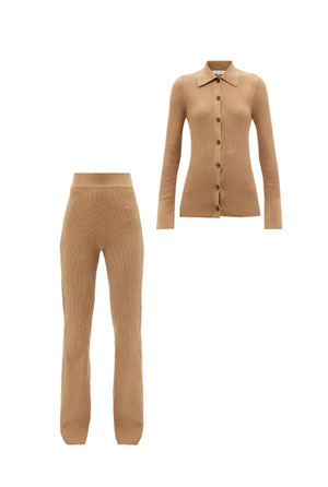 autumn must-haves frame camel knitted co-ord