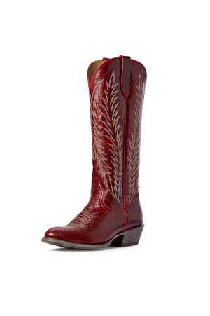 red leather western boots