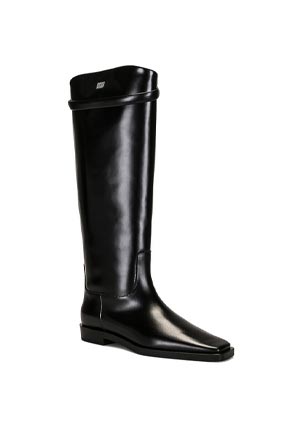 knee-high toteme brushed flat boots