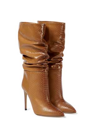 Winter 2022 Boot Trends phyton-effect ankle boots on high heel
