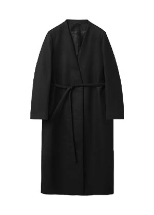 Coat trends for 2022 black belted wool coat