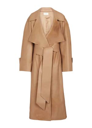 leather coat trends 2022 cream coat