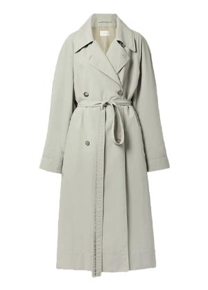 coat trends for 2022 light grey oversized trench coat