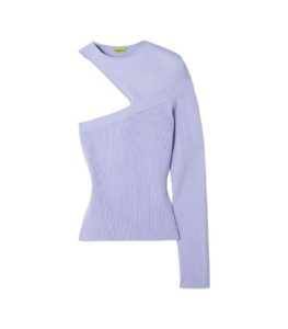 cutout lilac knitted top