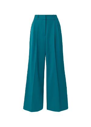 Turquoise Wide Leg Trousers