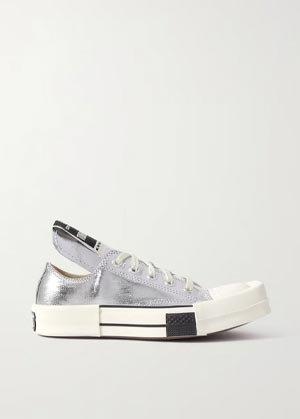 Metallic Converse sneakers with statement chunky sole