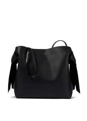 Black designer bags fall 2022 - acne studios knotted leather midi Musubi